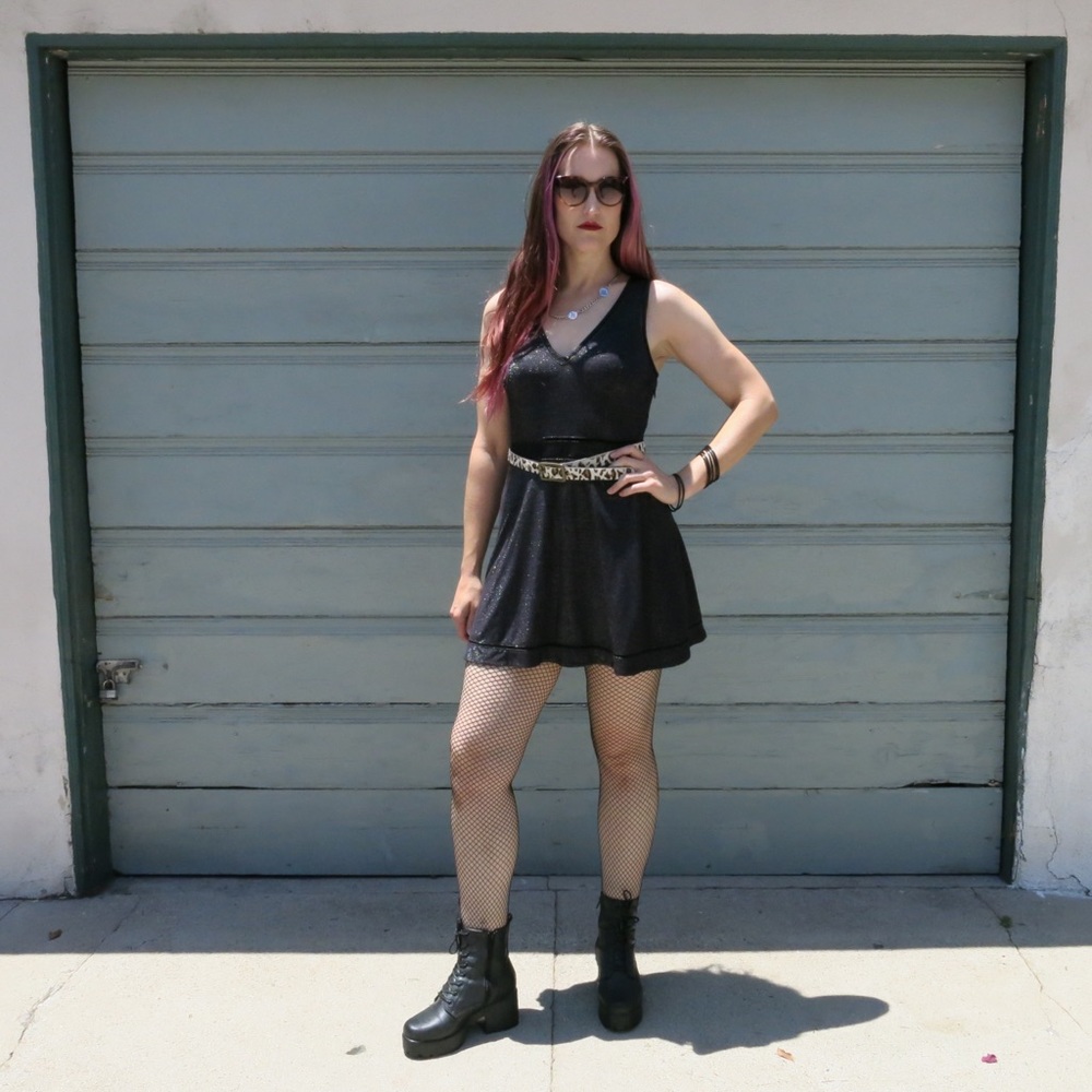 Silver A-Line Mini Dress